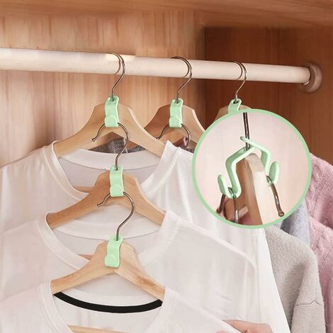 Cheap Plastic Clothes Hanger Connector Cascading Hook Space Saving Holder  (12pcs)