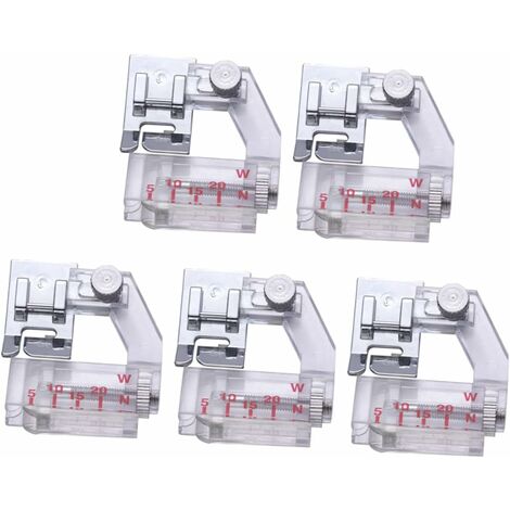 3 Pcs Sewing Machine Presser Foot 1/2 3/4 1 Rolled Hem Foot