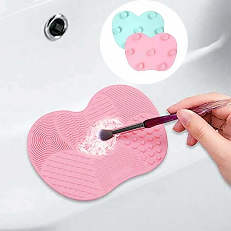 2 X Silicone Makeup Brush Cleaner Pad Washing Scrubber Board Cleaning Mat  Hand