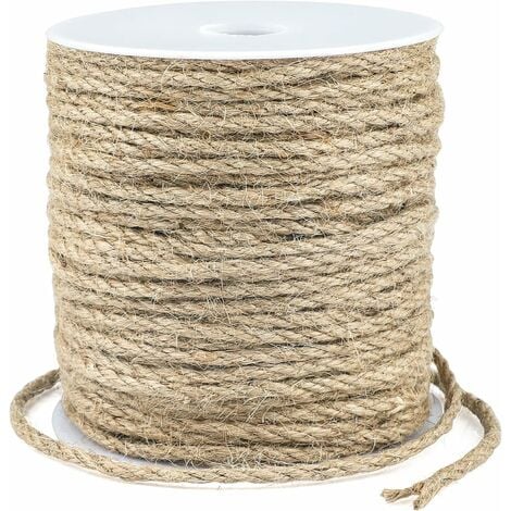 3 mm natural jute twine, 4 ply, for gift wrapping, bouquet preparation