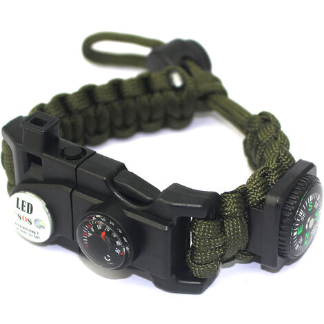 Survival Paracord Bracelet For Men Women, Military Paracord