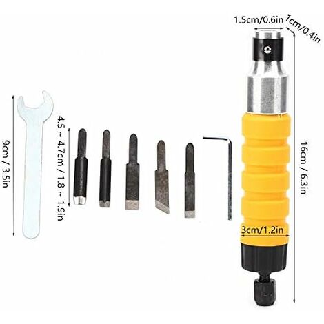 Electric Carving Chisel, Electric Wood Carving Machine, Electric Carving  Chisel, for Carpentry Carving Tools 16 x 3cm