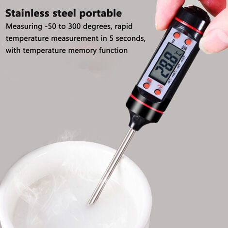 BBQ Kitchen Oil Thermometer Cooking Temperature Measurement BBQ Food Needle  Thermometer Electronic Display
