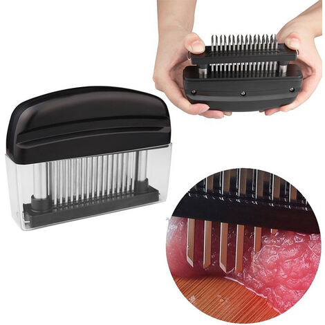 Meat Tenderizer Tool with Ultra Sharp Stainless Steel Needle Blades 2 Pack  Meat Tenderizer Tool Profession Kitchen Gadgets Jacquard for Tenderizing