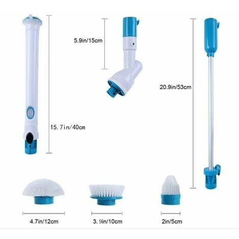 Gommage Turbo Brosse De Nettoyage Électrique Sans Fil Épurateur De Nettoyage À Rotation 360 ° 2020