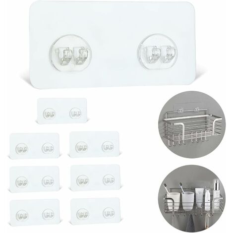 Replacement Corner Shower Caddy Adhesive Hook Stickers, No
