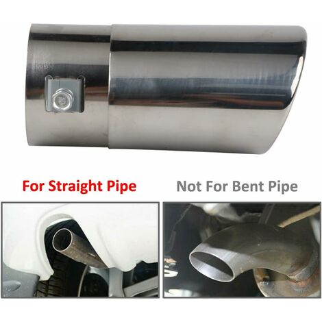 Universal Fit Car Exhaust Tail Muffler Tip Show Pipe 60mm, Curved