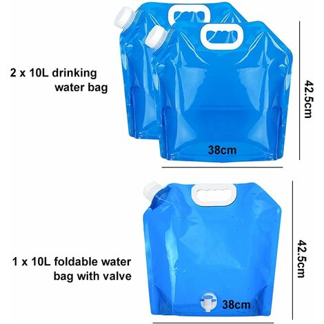 20L Collapsible Bucket with Handle, Multifunctional Foldable Water Container for Camping/Hiking/Traveling/Fishing/Washing/Gardening, Adult Unisex