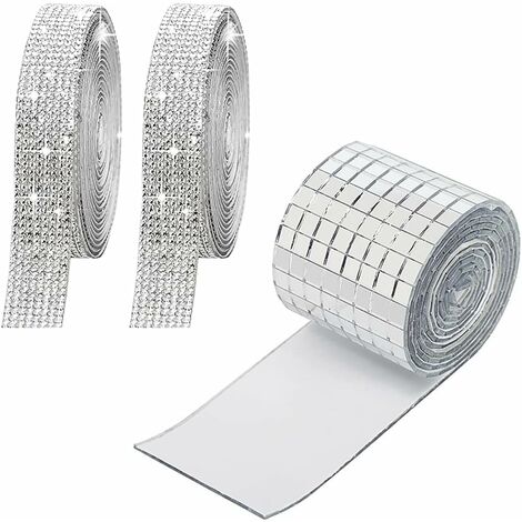 Self-adhesive Glass Mirror Tape  Mini Mosaic Tiles Glass Mirror