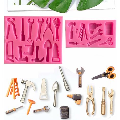 Cheap Castle Shaped Silicone Cake Mold With Mini Hammer 3D