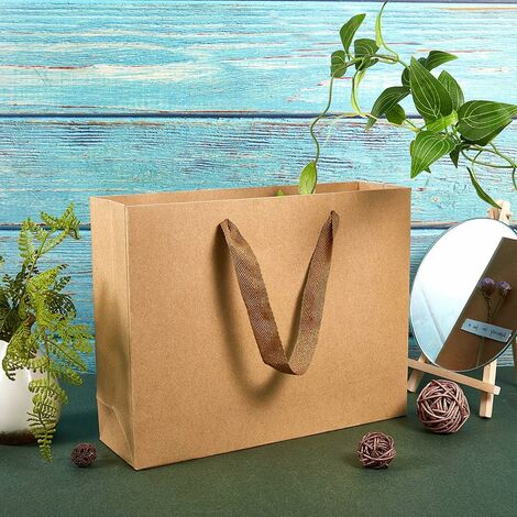 10/20Pcs/Pack Small Kraft Paper Gift Bags Vintage Party Treat