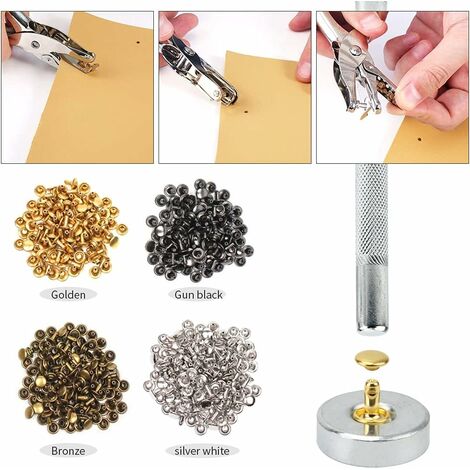 480-Piece Blind Rivets Set Aluminium/Steel Rivets Assortment in Sizes 2.4  mm, 3.2 mm, 4.0 mm and 4.8 mm Pop Rivets Assortment with 8 HSS Drills for