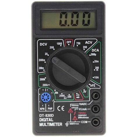 Dt-830b Ac Dc Lcd Ohmmeter Digital Multimeter, Ammeter, Ohm Meter