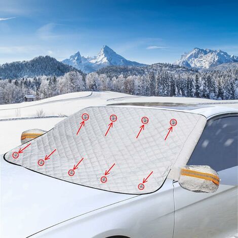 READCLY-Car Windshield Cover, Winter Windshield Protection, Windshield Frost  Protector with Rearview Mirror Cover, 9 Magnetic Protection Folding Cover,  Universal (113145cm)