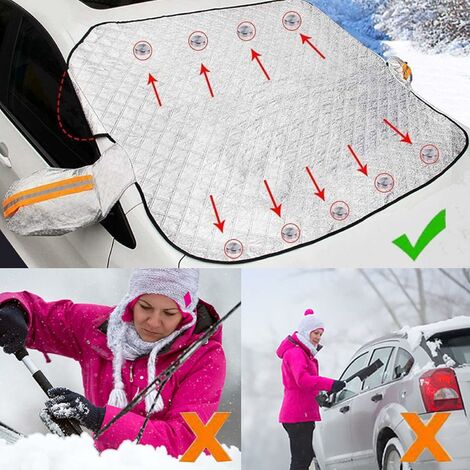 READCLY-Car Windshield Cover, Winter Windshield Protection, Windshield  Frost Protector with Rearview Mirror Cover, 9 Magnetic Protection Folding  Cover, Universal (113145cm)