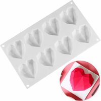 Heart Shaped Silicone Mold, 6 Holes Non Stick Heart Cake Pop Mold for Cake,  Ice