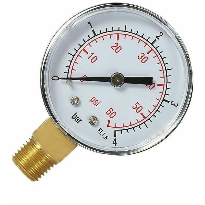Praktischer Mini-Pool-Spa-Filter-Wasserdruckmesser 0-60 Psi 0-4