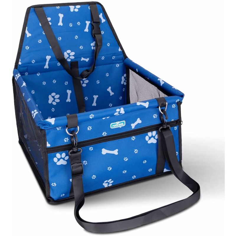 Nobleza – Autositze für Hunde, Auto-Rücksitz mit Sicherheitsgurt,  wasserdichte Hundeträger-Hängematte, Auto-Booster-Abdeckung aus  strapazierfähigem Oxford, 40 x 34 x 25 cm (blau).