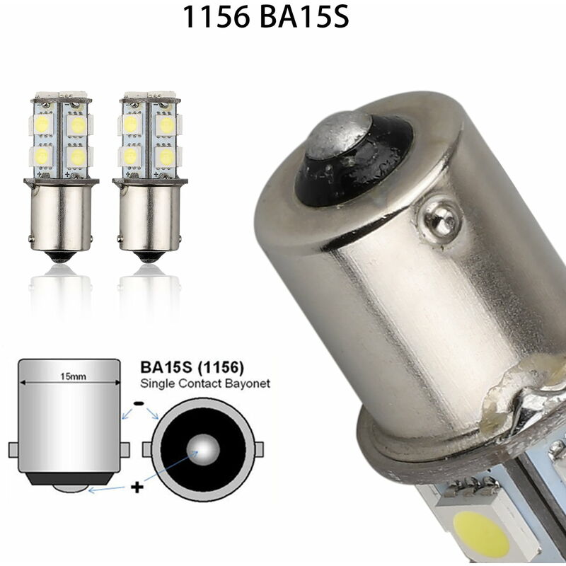 BA15S LED Lampe Xenon weiß - 6000K - All Day Led - 12 & 24 Volt