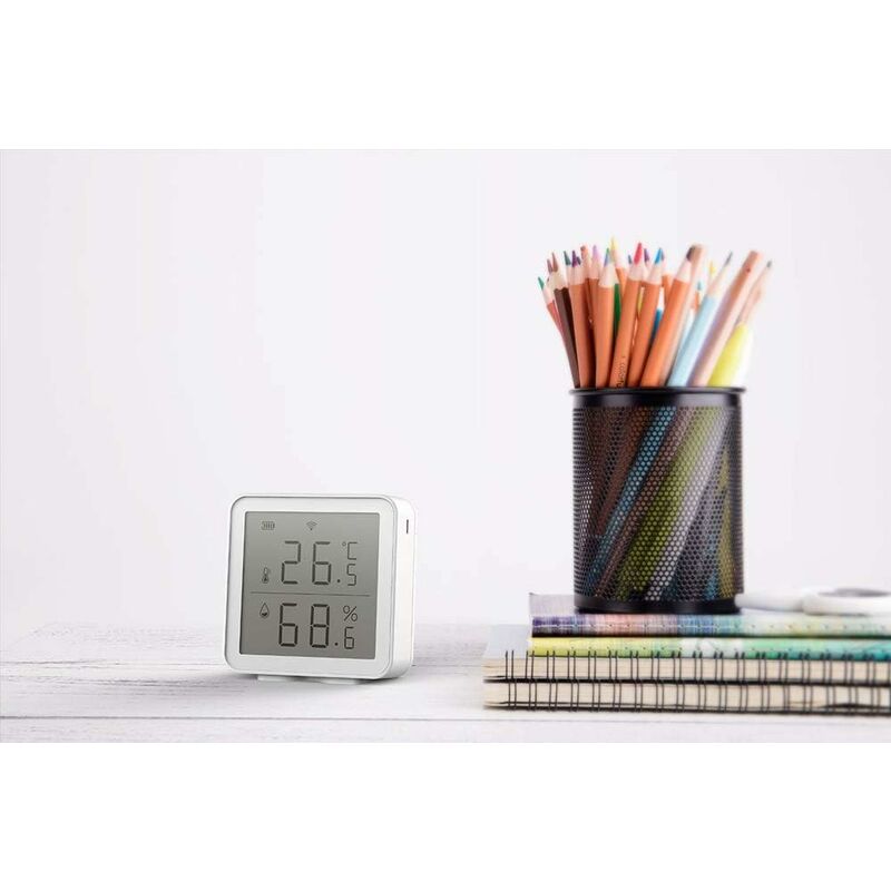WIFI-genaues digitales Thermometer-Hygrometer, Temperatur-Feuchtigkeitssensor,  Smart Home-Innentemperatur-Feuchtigkeitsmonitor, Mini-Desktop-Dekoration
