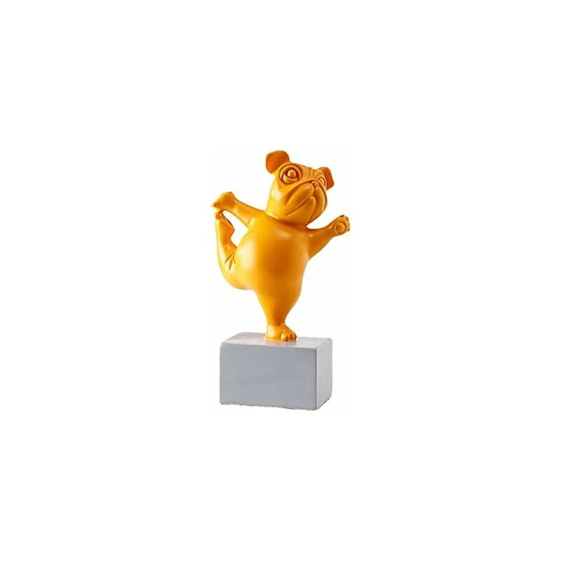 Französische Bulldogge GOLD 35 cm x 32 cm groß Designer Deko, Figur