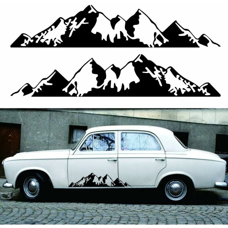 READCLY-1 Paar Mountain Body Decal Mountain Selbstklebende Vinyl-Aufkleber  für Auto, LKW, Jeep, 30 x 6,6 cm