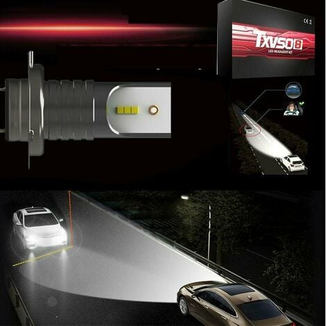 110 W 30000 lm H7 LED-Autoscheinwerfer-Konvertierungskugeln  Canbus-Glühbirnen Strahl 6000 K Kit (Wanan) 