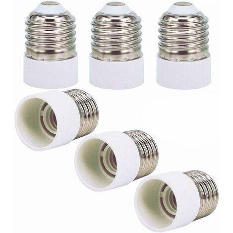 Lampensockel-Konverter, 6 Stück E27 auf E14 Sockel-Konverter,  Konverter-Adapter, für LED-Lampen und Glühlampen