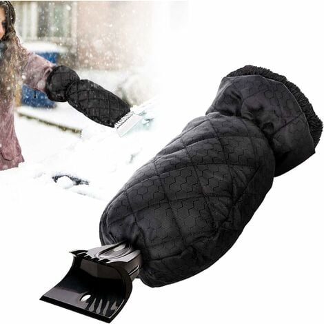 Eiskratzer mit Handschuh, Auto-Eiskratzer, Winter-Schneeschaufel-Werkzeug  für Autofenster und Windschutzscheibe