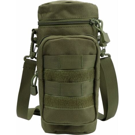 Taktische Molle-Wasserflaschentasche, Trinkrucksack mit zusätzlicher  Zubehörtasche und abnehmbarem Schultergurt für Militärsport, Wandern,  Radfahren