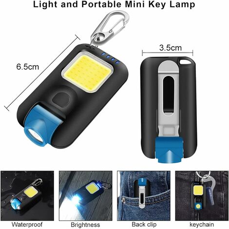 LED-Stirnlampen-Sicherheitslicht mit Clip für Sport, Outdoor, Kinder,  Laufen, Camping, 6 Modi, USB wiederaufladbar, Clip