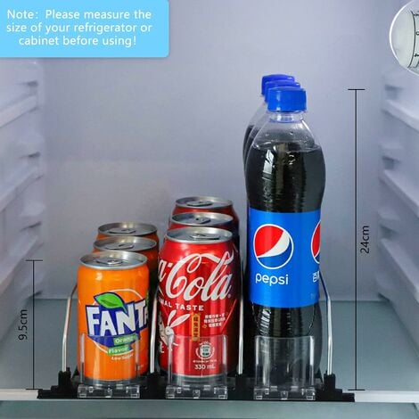 Set automatischer Kühlschrank-Dosen-Aufbewahrungsorganisator, Kühlschrank-Getränkeschieber,  selbstschiebender Getränkespender, Kühlschrank-Getränkeschieber