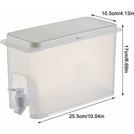3,5 l Getränkespender mit Kunststoffhahn, Wasserspender für Kühlschrank,  Kunststoff-Getränkebrunnen für die Zubereitung von Tees