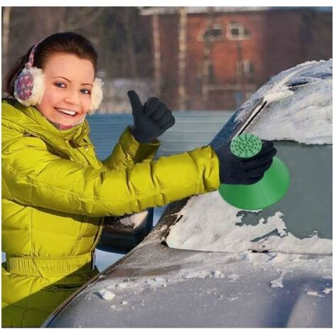 Eiskratzer mit Handschuh, Auto-Eiskratzer-Handschuh, robuster Eisabzieher  zum Auftauen von Windschutzscheiben und Autofenstern, Auto-Eiskratzer