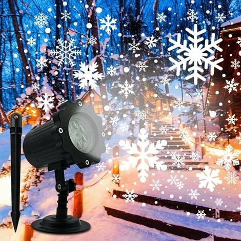 Weihnachtsprojektor für den Außenbereich, LED-Weihnachtsprojektorlampe,  wasserdichtes IP65-Projektionslicht mit Schneeflockeneffekt, Projektorlicht  für die Weihnachtsdekoration im