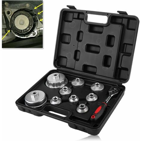 Ölfilterschlüssel, 10 Stück/Set Universal-Ölfilterschlüssel-Steckschlüssel-Entferner,  passend für Toyota Lexus