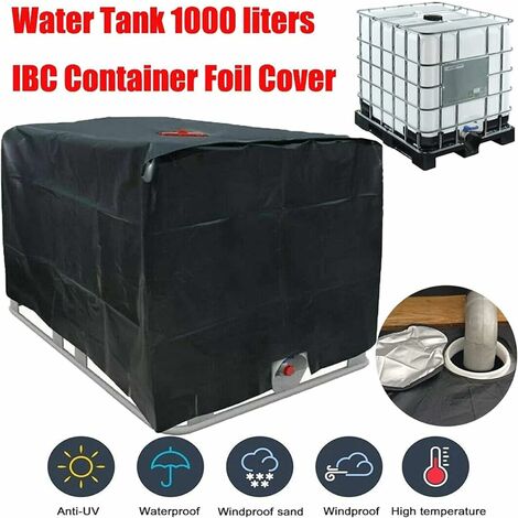 IBC Wassertank-Schutzabdeckung, 1000L Anti-UV-Staubabdeckung für Container -Regenwasser-Auffangbehälter-Plane mit UV-Schutzfolie,A