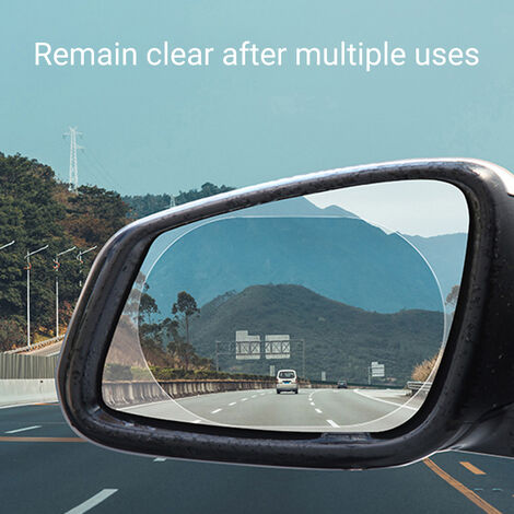 EdBerk74 Pellicola protettiva per specchietto retrovisore universale per auto Pellicola antipioggia impermeabile antiappannamento in PET Pellicola protettiva per specchietti retrovisori 