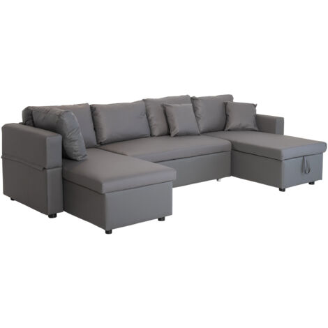 SCOTTDivano letto panoramico 4 posti grigio