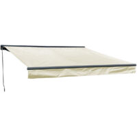 Tenda SAULE 3,5 × 3 m con semicupio - Tessuto beige e struttura grigia
