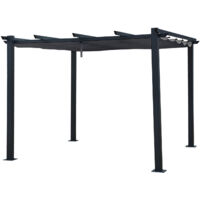 Pergola 3 × 3m CASSIS grigio - struttura in alluminio