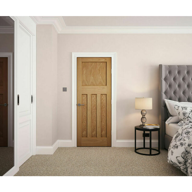 Edwardian Traditional Oak Panel Door 1981 x 610mm