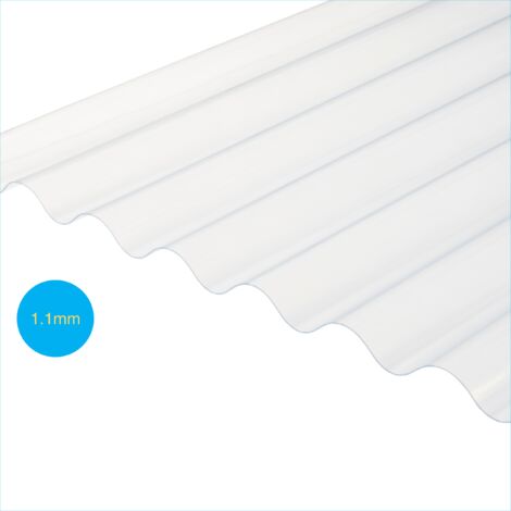 Solstice 3" PVC Corrugated Standard Sheeting Clear 3050mm x 762mm x 1.1mm
