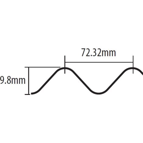 Solstice 3" PVC Corrugated Lightweight Sheeting Clear 1525mm x 762mm x 0.8mm