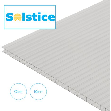 Solstice Twinwall Polycarbonate Sheet Clear 2500mm x 1400mm x 10mm