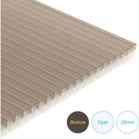 Solstice Multiwall Polycarbonate Sheet Bronze/Opal 2500mm x 900mm x 25mm