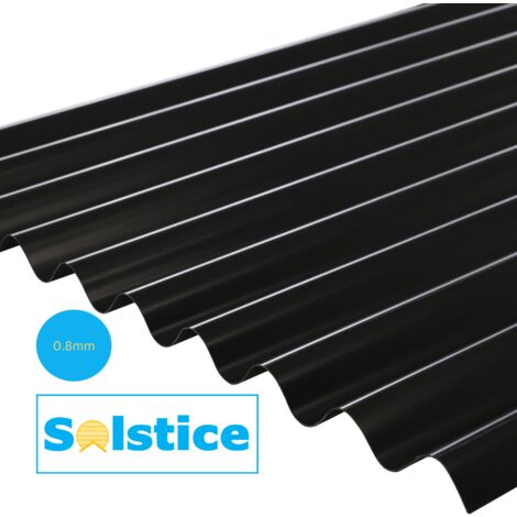 Solstice 93/35 PVC ECO Corrugated Sheet Black 3000mm x 930mm x 1.2mm