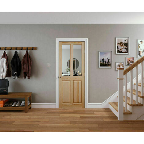 Victorian 4 Panel Clear Pine Glzd Door 1981 x 838mm (1/2)