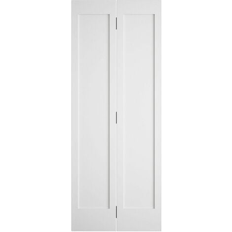 Shaker 2 Panel White Primed Panel Bifold Door 1981 x 762mm