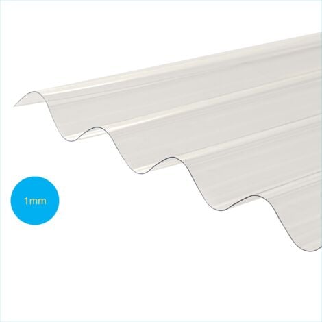 Solstice Corrugated Polycarbonate Sheet Clear 2000mm x 950mm x 1mm